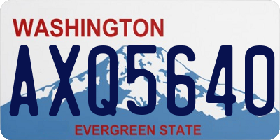 WA license plate AXQ5640