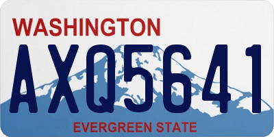 WA license plate AXQ5641