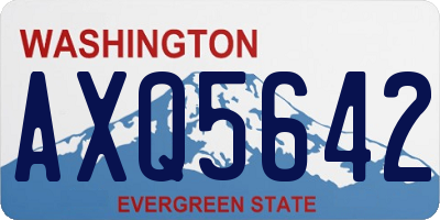 WA license plate AXQ5642