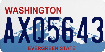 WA license plate AXQ5643
