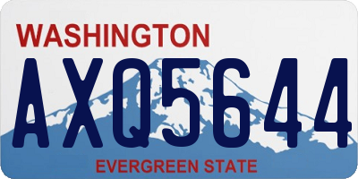 WA license plate AXQ5644