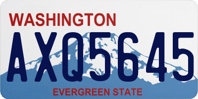 WA license plate AXQ5645