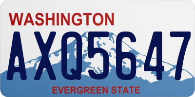 WA license plate AXQ5647