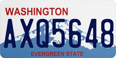 WA license plate AXQ5648
