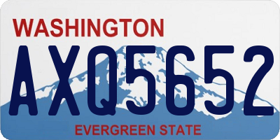 WA license plate AXQ5652