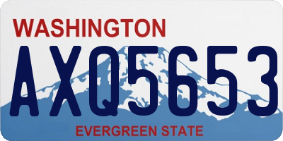 WA license plate AXQ5653