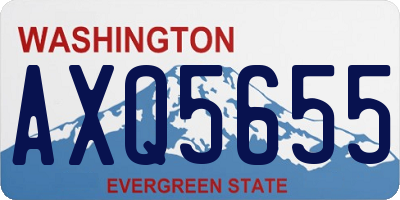 WA license plate AXQ5655