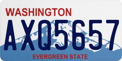 WA license plate AXQ5657