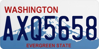 WA license plate AXQ5658