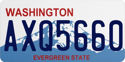 WA license plate AXQ5660