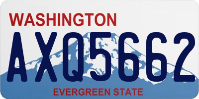 WA license plate AXQ5662