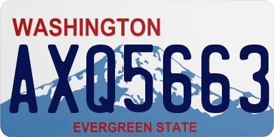 WA license plate AXQ5663
