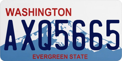 WA license plate AXQ5665