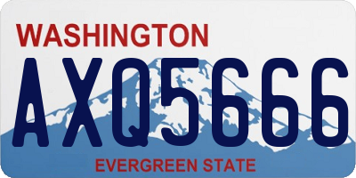 WA license plate AXQ5666