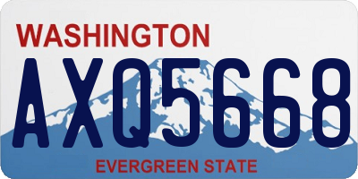 WA license plate AXQ5668