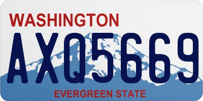 WA license plate AXQ5669
