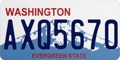 WA license plate AXQ5670
