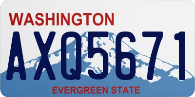 WA license plate AXQ5671