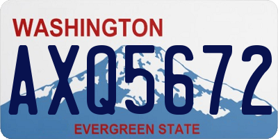 WA license plate AXQ5672