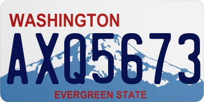 WA license plate AXQ5673