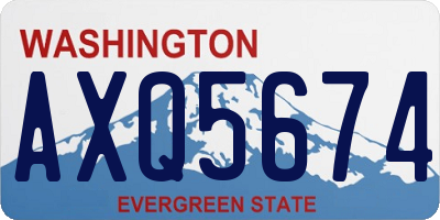 WA license plate AXQ5674