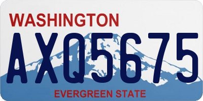 WA license plate AXQ5675