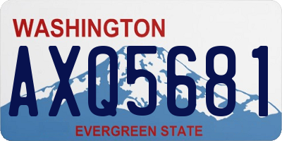 WA license plate AXQ5681