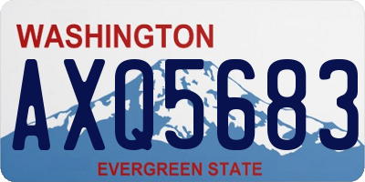 WA license plate AXQ5683