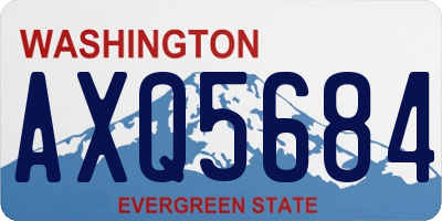 WA license plate AXQ5684