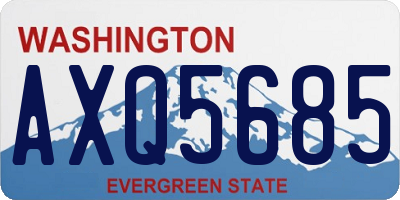 WA license plate AXQ5685