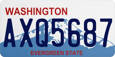 WA license plate AXQ5687