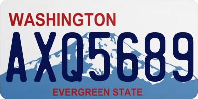 WA license plate AXQ5689