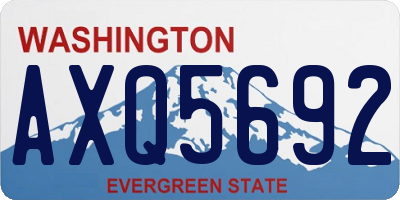 WA license plate AXQ5692