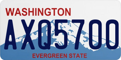 WA license plate AXQ5700