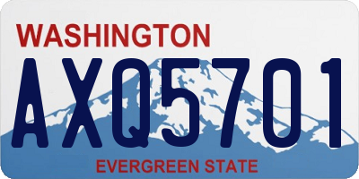 WA license plate AXQ5701