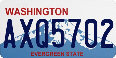 WA license plate AXQ5702