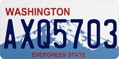 WA license plate AXQ5703