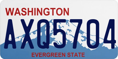WA license plate AXQ5704