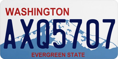WA license plate AXQ5707