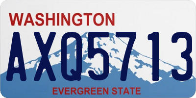 WA license plate AXQ5713