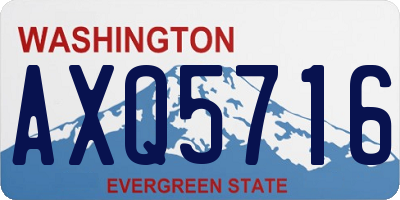 WA license plate AXQ5716