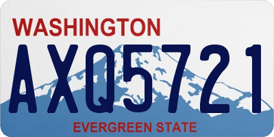 WA license plate AXQ5721