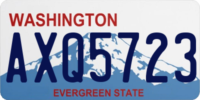 WA license plate AXQ5723