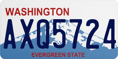 WA license plate AXQ5724