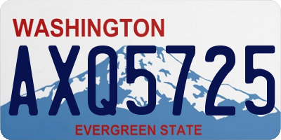 WA license plate AXQ5725