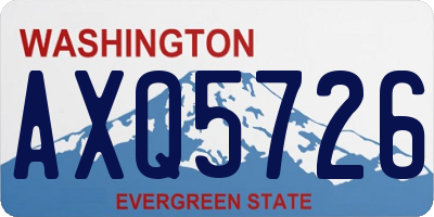 WA license plate AXQ5726