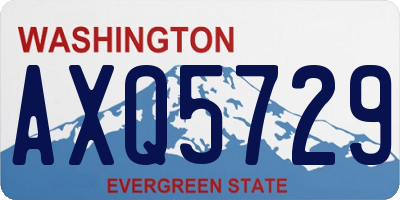 WA license plate AXQ5729