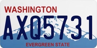 WA license plate AXQ5731