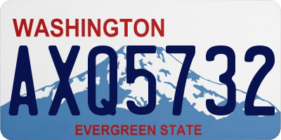 WA license plate AXQ5732