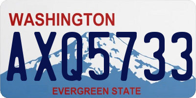 WA license plate AXQ5733